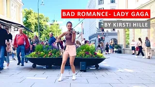 LADY GAGA BAD ROMANCE STREETPERFORMANCE OSLO VIOLIN - KIRSTI HILLE LIVE JULY 2022