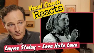 Vocal Coach REACTS: Layne Staley 'Love Hate Love' Live at the Moore 1990