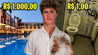 SOBREVIVI: HOTEL DE R$1,00 ❌ HOTEL DE R$1.000,00!