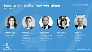 Klimakrise und Finanzsektor - Panel 2: Klimarisiken und Versicherer, Finance Watch