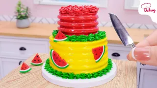 [💕Mini Cake 💕]  Moist 2-tier Summer Watermelon Cake | Mini Bakery