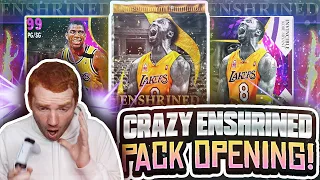 Crazy *ENSHRINED* Pack OPENING!! First *GOAT/INVINCIBLE* Cards! (NBA 2K21 MyTeam)