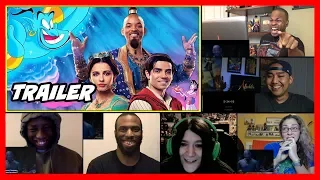 ALADDIN Trailer #2 (Will Smith Disney Live Action Movie) REACTIONS MASHUP