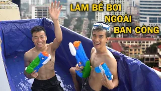 Chế Tạo Bể Bơi Ngoài Ban Công - Củ Cải Bị Mẹ Cấm Túc Trong Nhà Vì Điểm Kém...