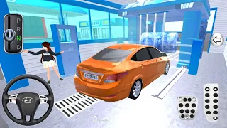 New Hyundai Solaris Car Wash Station Funny Driver - 3D Driving Class Simulation - Android gameplay