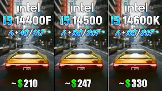 Core i5 14400F vs Core i5 14500 vs Core i5 14600K - Test in 8 Games