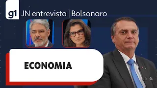 Bolsonaro responde a pergunta sobre economia em entrevista ao JN