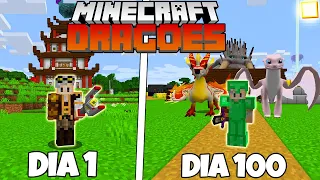 SOBREVIVI 100 DIAS NO MUNDO DOS DRAGÕES NO MINECRAFT