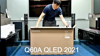 Samsung QLED 2021 Q60A Unboxing, Setup and 4K 60fps Demos