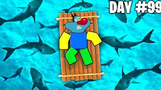 ROBLOX OGGY TRY TO SURVIVE 7 DAYS STRANDED AT SEA