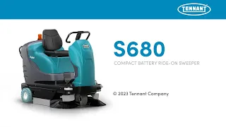 How To Use S680 Ride-On Sweeper - Operator Training Video | Tennant Company