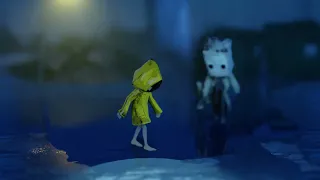 little nightmares six playing on the puddle