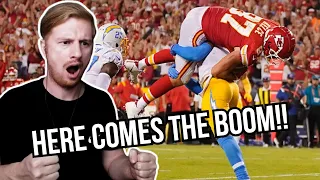 British Guy Reacts To HERE COMES THE BOOM! (Biggest Football Hits Ever!)