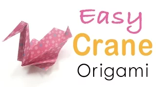 Easy☺︎Origami Paper Crane Tutorial - Origami Kawaii〔#058〕