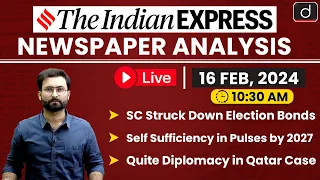 Newspaper Analysis | The Indian Express | 16 Feb 2024 | Drishti IAS English