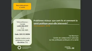 Webinaire - Problèmes vicieux : que sont-ils et comment la santé publique peut-elle intervenir?