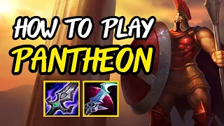 How to Play Pantheon for Beginners - Pantheon Guide Season 11 - Runes & Builds - League of Legends