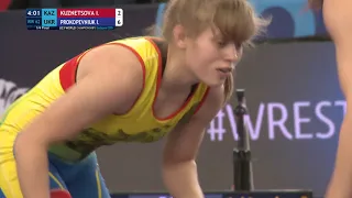 1/4 WW - 62 kg: I. KUZNETSOVA (KAZ) v. I. PROKOPEVNIUK (UKR)