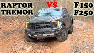 Raptor vs Tremor vs F150 F250 2021 Compilation Fords Best 4x4 Off-Roading Full Size Trucks