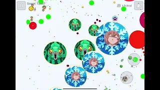 【Agario Mobile】12人ライブに煽られたのでペアで潰してみた　with けーけー　🎵 toca toca