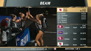 2021 NCAA Gymnastics Champs Semi-final Session 2 Beam 720p60 9219K