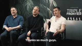 TRIPLE FRONTIER INTERVIEW : BEN AFFLECK, CHARLIE HUNNAM & GARRETT HEDLUND | AMMAR ALFIAN