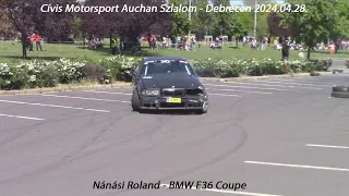 Nánási Roland - BMW E36 Coupe Cívis Motorsport Auchan Szlalom - Debrecen 2024.04.28.