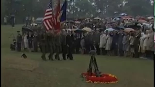 President Reagan’s Arrival at the Memorial for US Marines at Camp Lejeune on November 4, 1983