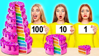 100 Schichten Nahrung Challenge | Verrückte Ideen Zum Kochen von Multi DO Challenge