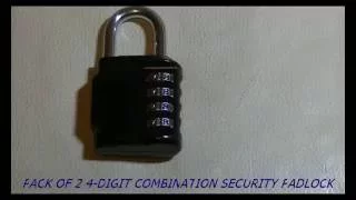 Pack of 2 4-digit Combination Security Padlock