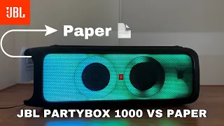 JBL Partybox 1000 VS Paper📄 | Extreme bass Test🔊|