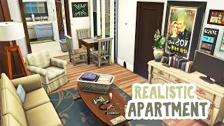 Realistic Small Family Apartment || The Sims 4 Apartment Renovation: Speed Build