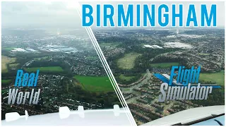 Microsoft Flight Simulator (MSFS2020) vs Real Life | Landing in Birmingham | 737/A320 Cockpit