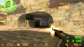 1 vs 5 / -5 AK-47 & Counter-Strike 1.6