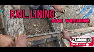 rail track lining for welding