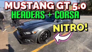 2017 Ford Mustang GT NITROUS BOOSTED 5.0 DUAL EXHAUST w/ HEADERS & CORSA AXLE BACK!