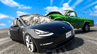 Camodo DESTROYED My Tesla Model 3 BeamNG Drive Mods!!