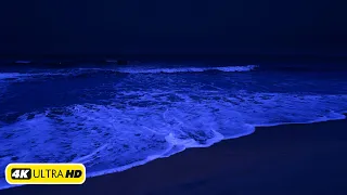 8 Hours of Ocean Waves Lull You to Sleep in the Dark Relaxing Ocean Sounds 4K Video