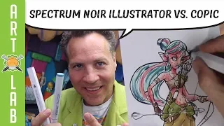 Illustrator by Spectrum Noir Vs Copic- Side by Side Comparison!