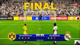 Borussia Dortmund vs Real Madrid - Longest Penalty Shootout | Final UEFA Champions League 2024 | PES