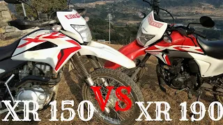 XR 150 VS XR 190 | Comparison