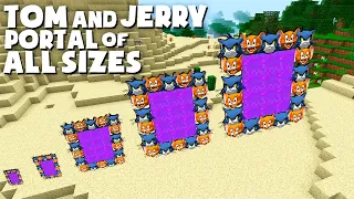 HOW to BUILD TOM and JERRY PORTAL OF ALL SIZES in Minecraft ! Real Big Tom and Jerry PORTAL