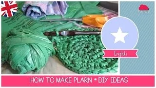 Tutorial how to recycle plastic bags making PLARN (Plastic Yarn) - DIY Recycling Ideas