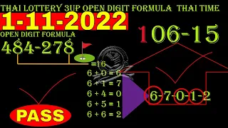 THAI LOTTERY 3UP OPEN DIGIT FORMULA  Thai TIME 16-10-2022