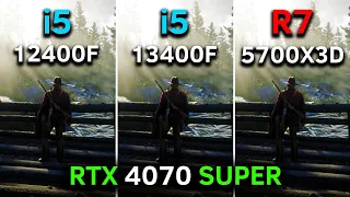 Core i5 12400F vs Core i5 13400F vs Ryzen 7 5700X3D | RTX 4070 SUPER | Test In 12 Games | 2024