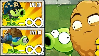 PvZ 2 Power Up INFINITE - Every Plants Max Level Vs 150 ZCorp Contractor Zombies