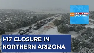 Team Coverage: Wintery conditions north of Phoenix; slick roads on I-17