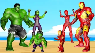 Evolution of Family HULK Vs Evolution of Family IRON-MAN : Who Is The King Of SuperHeroes ?