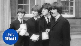 The Beatles awarded MBE at Buckingham Palace in 1965 - Daily Mail