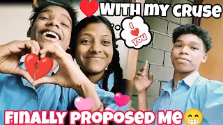 Finally proposed me with school crush 🥰#schoolcruse#proposed